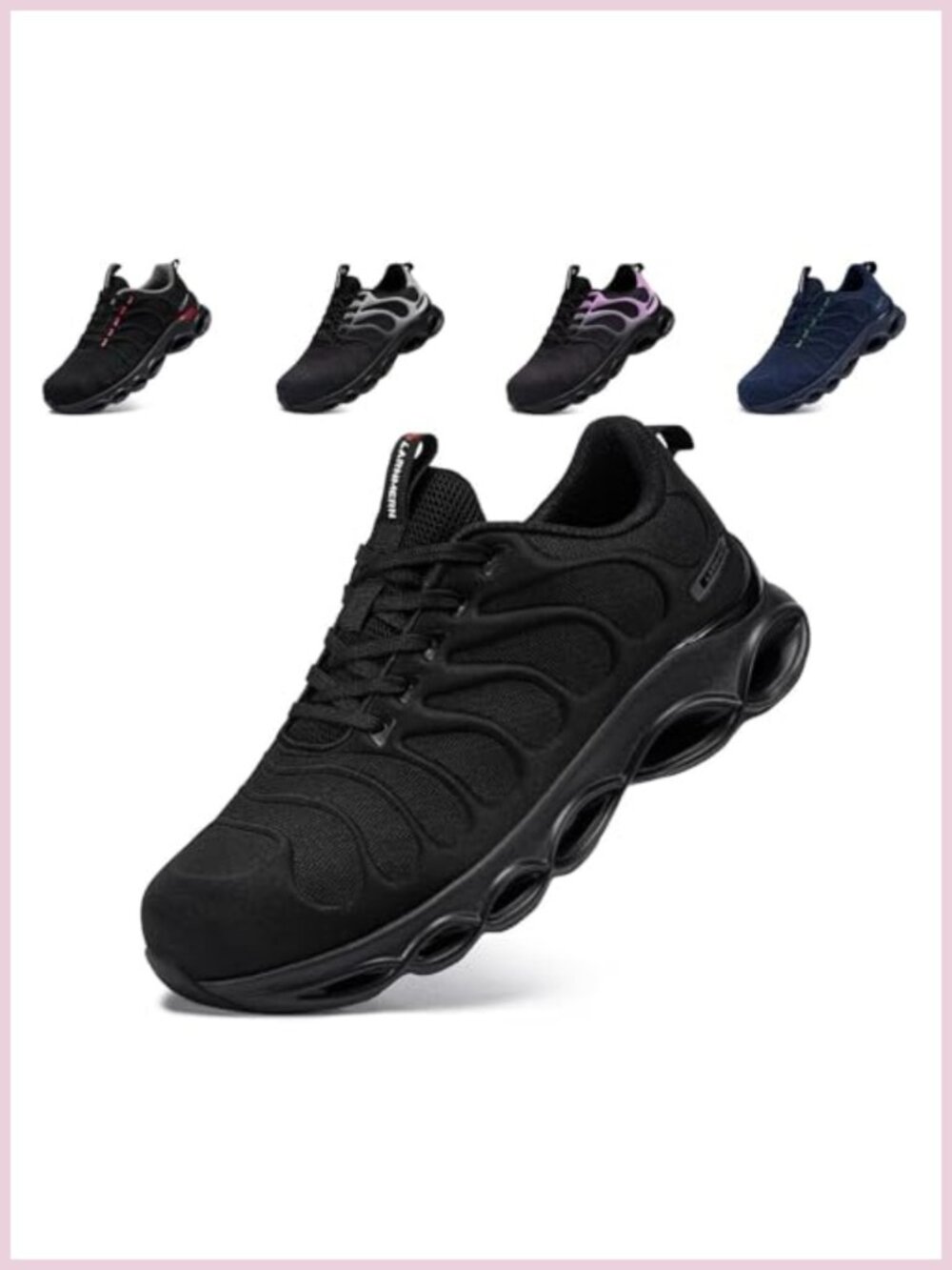 Lightweight Wide Steel Toe Work Safety Shoes Men ASTM F2413